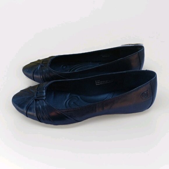 BORNSHOES Hand Crafted Flats Womans Size 8M/ Eur 39W Black‎ Flats - Picture 3 of 5